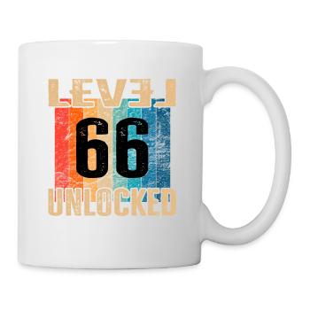 Birthday Happy Birthday Level Unlocked 66 years - Mug - white - Right