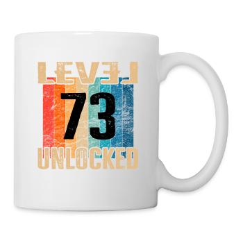 Birthday Happy Birthday Level Unlocked 73 years - Mug - white - Right