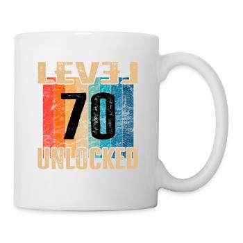 Birthday Happy Birthday Level Unlocked 70 years - Mug - white - Right