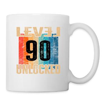 Birthday Happy Birthday Level Unlocked 90 years - Mug - white - Right