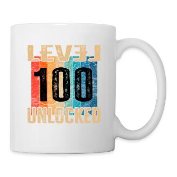 Birthday Happy Birthday Level Unlocked 100 years - Mug - white - Right