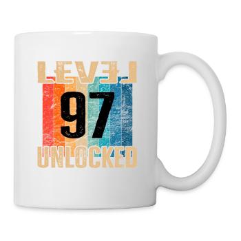 Birthday Happy Birthday Level Unlocked 97 years - Mug - white - Right