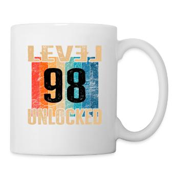 Birthday Happy Birthday Level Unlocked 98 years - Mug - white - Right