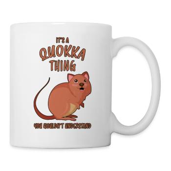 Quokka Disant Fun Australie Marsupial Cadeau - Mug blanc - blanc - Droite