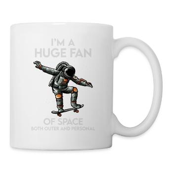 Grand fan de l’espace à la fois astronaute personnel extérieur - Mug blanc - blanc - Droite