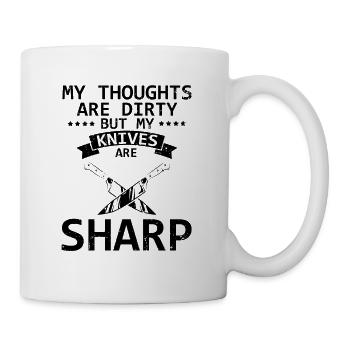 Dirty Thoughts Clean Knife Collecteur de couteaux - Mug blanc - blanc - Droite