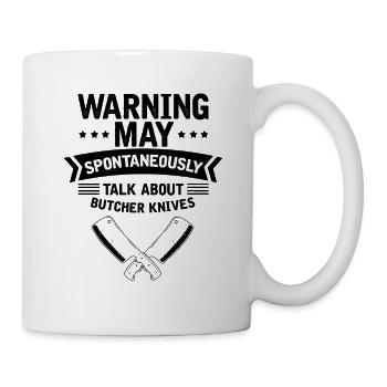 Talk spontaneously about kitchen knife knife collector - Mug - white - Right