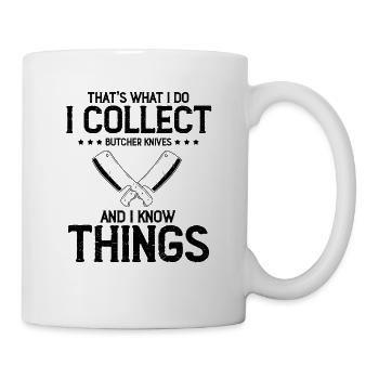 White Things and Collect Kitchen Knife Knife Collector - Mug - white - Right