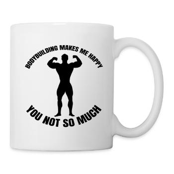 Bodybuilder Athlète Musculation Fitness Muscle - Mug blanc - blanc - Droite