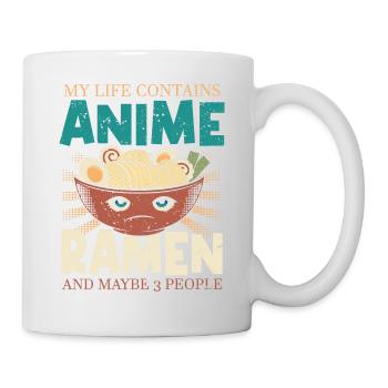 Mein Leben Enthält Anime-ramen Und Mai 3 Menschen - Tasse - Weiß - Rechts
