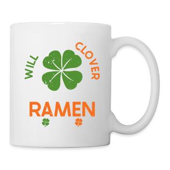 Échangez le trèfle contre des ramen | | amateur de ramen Japon - Mug blanc - blanc - Droite
