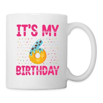 C’est mon 6e anniversaire | | du thème Sprinkles - Mug blanc - blanc - Droite