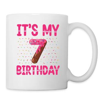 C’est mon 7e anniversaire | | du thème Sprinkles - Mug blanc - blanc - Droite