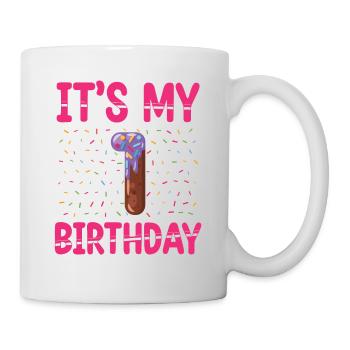 C’est mon 1er anniversaire | | du thème Sprinkles - Mug blanc - blanc - Droite