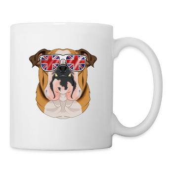 Deutsch Bulldog UK Lunettes de soleil I Deutsch Flag I - Mug blanc - blanc - Droite