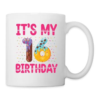 C’est mon 16e anniversaire | Saupoudrer des | à thème - Mug blanc - blanc - Droite