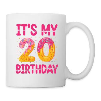 C’est mon 20e anniversaire | Saupoudrer des | à thème - Mug blanc - blanc - Droite