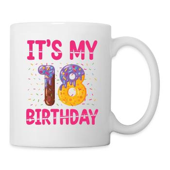 C’est mon 18e anniversaire | Saupoudrer des | à thème - Mug blanc - blanc - Droite