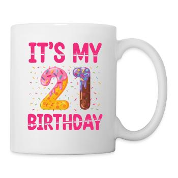 C’est mon 21e anniversaire | | du thème Sprinkles - Mug blanc - blanc - Droite