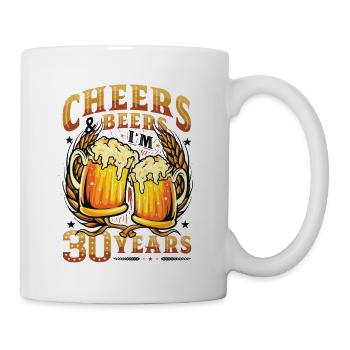 Acclamations et bière J’ai 30 ans - Mug blanc - blanc - Droite