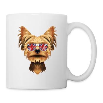 Yorkshire Terrier UK Lunettes de soleil I Deutsch Flag I - Mug blanc - blanc - Droite