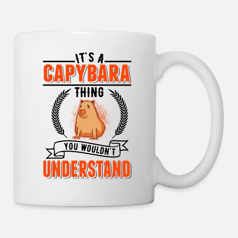 Capybara Ding Wasserschwein Capibara - Tasse - Weiß