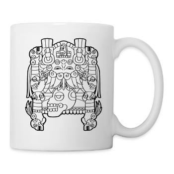 Tlaltecuhtli Aztec Goddess Mesoamerican - Mug - white - Right