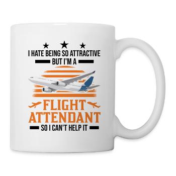 Flugbegleiter Geschenk Flugbegleiterin - Tasse - Weiß - Rechts