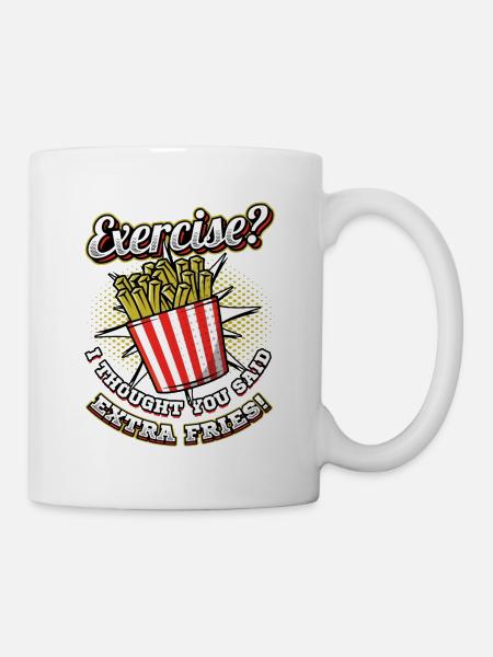 Extra Pommes Frites - Tasse - Weiß