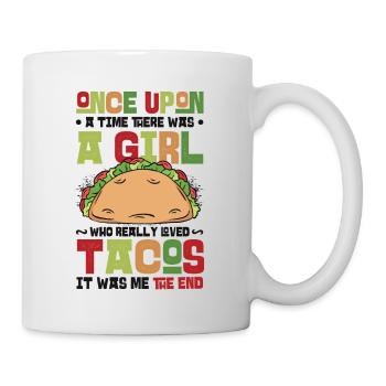 La fille aime les tacos - Mug blanc - blanc - Droite