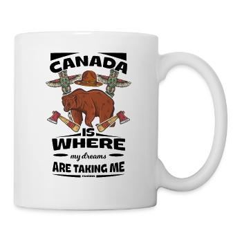 Canada Flag Kanada Flagge Ottawa Vancouver Fahne - Mug - white - Right