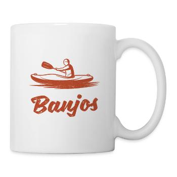 Paddle Faster I Hear Banjos Funny Kayak Instrument - Mug - white - Right