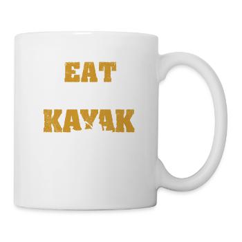 Drôle de kayak canoë-kayak kayakiste manger dormir - Mug blanc - blanc - Droite