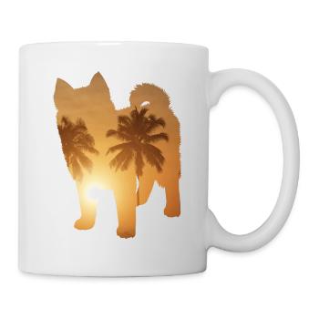 Plage d’été - Pomsky - Mug blanc - blanc - Droite