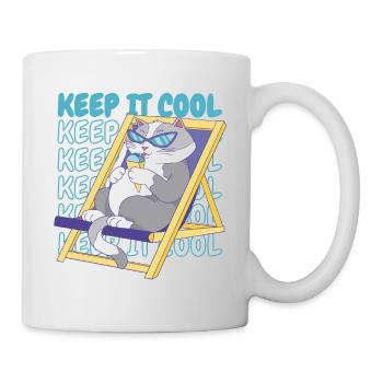 Ice Cream Summer Beach Ice Cream Holiday Cat - Mug - white - Right