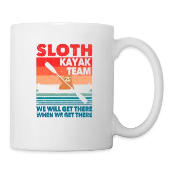 Kayak sloth Kayak Team We arrive when - Mug - white - Right