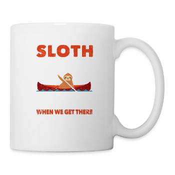 Sloth Kayak Team Nous arrivons quand nous arrivons - Mug blanc - blanc - Droite