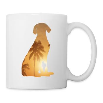 Plage d’été - Weimaraner - Mug blanc - blanc - Droite