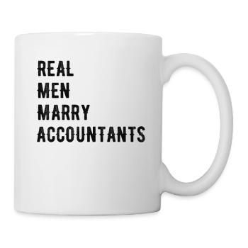 De vrais hommes épousent des comptables - Mug blanc - blanc - Droite