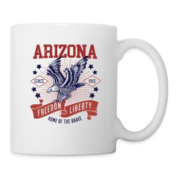Rétro USA Eagle Freedom 1912 Vintage Arizona - Mug blanc - blanc - Droite