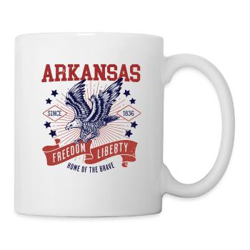 Retro USA Eagle Freedom 1836 Vintage Arkansas - Mug - white - Right