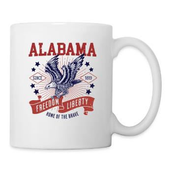 Retro USA Eagle Freedom 1819 Vintage Alabama - Mug - white - Right