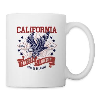 Retro USA Eagle Freedom 1850 Vintage California - Mug - white - Right