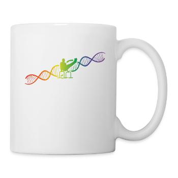 DNA Helix Rainbow Genetics Calisthenics Colorful - Mug - white - Right