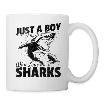 Great White Shark Ich bin nur ein Junge, der Haie - Tasse - Weiß - Rechts