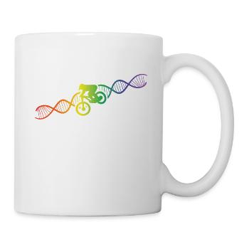 DNA Helix Rainbow Genetics Mountain Bike Colorful - Mug - white - Right