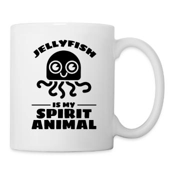 Jellyfish ist mein Geist Animal Qualle - Tasse - Weiß - Rechts