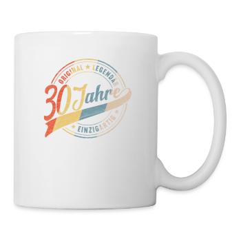 Vintage 30 Geburtstag 30 Jahre Birthday Bday Damen - Tasse - Weiß - Rechts