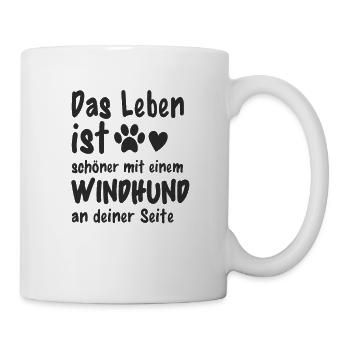 Windhund Hund Hundehalter Lustig Windhund - Tasse - Weiß - Rechts