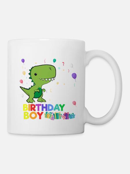 Rawr I'm 6 Cute Dinosaur Birthday Gift - Tasse - Weiß